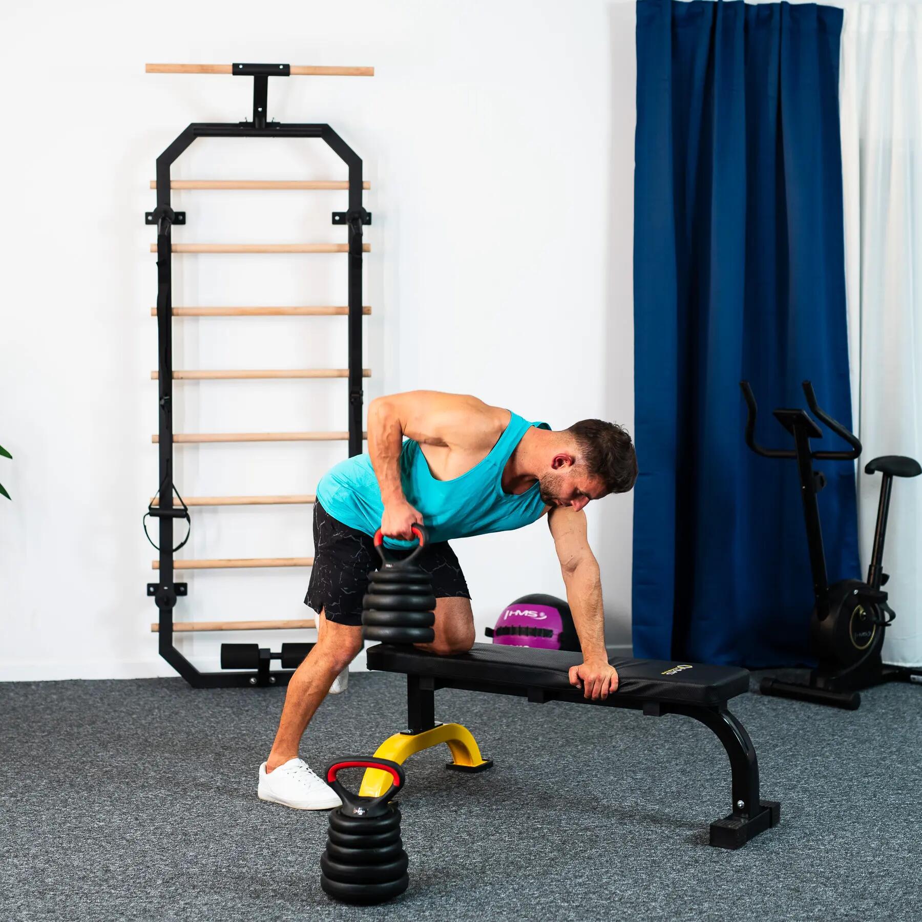 Zestaw ciężarów hantle/sztanga/kettlebell SET 6w1 HMS SGN 14/15