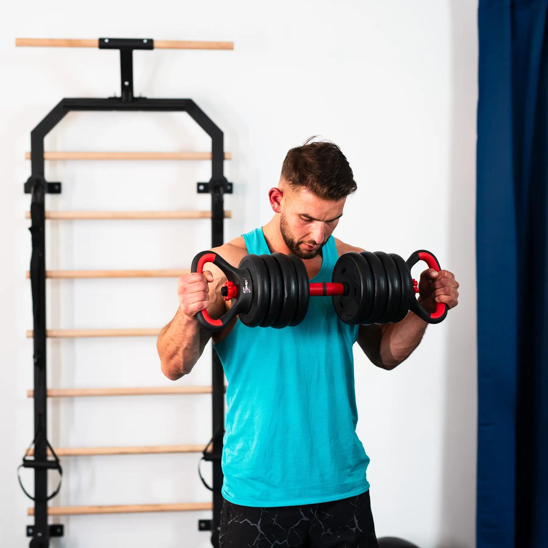 Zestaw ciężarów hantle/sztanga/kettlebell SET 6w1 HMS SGN 12/15