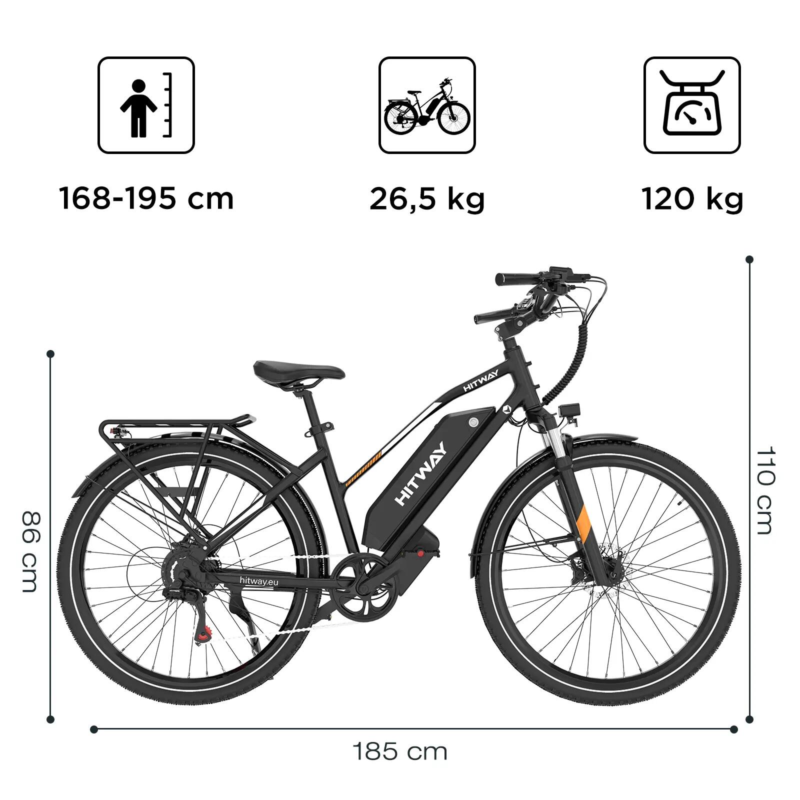 E-Bike Citybike 28 Zoll, Elektrofahrrad, Hydraulikbremsen, 768Wh Akku, BK27PRO 2/8