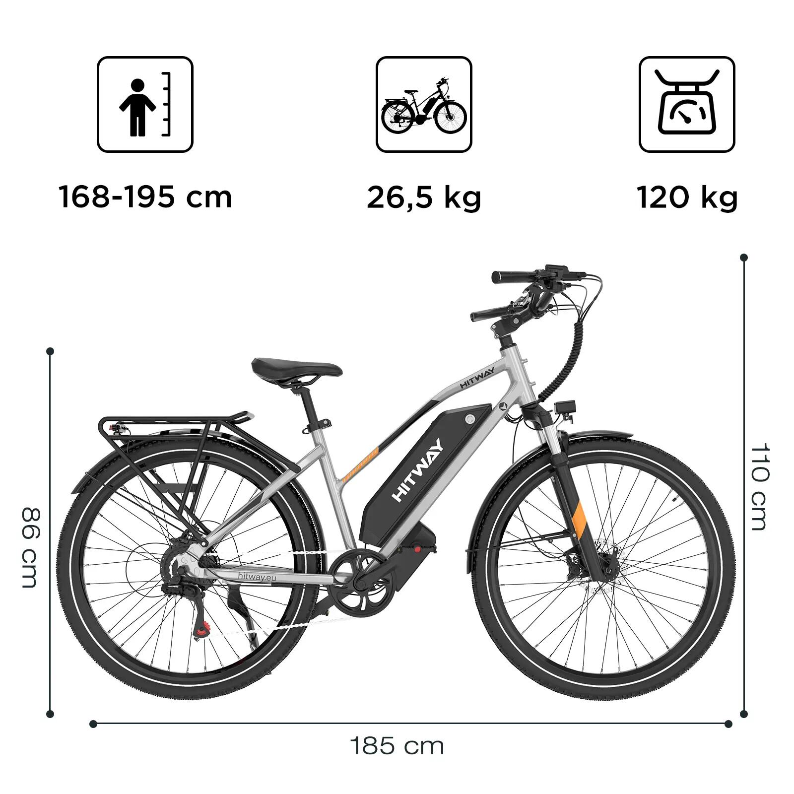 E-Bike Citybike 28 Zoll, Elektrofahrrad, Hydraulikbremsen, 768Wh Akku, BK27PRO 2/8
