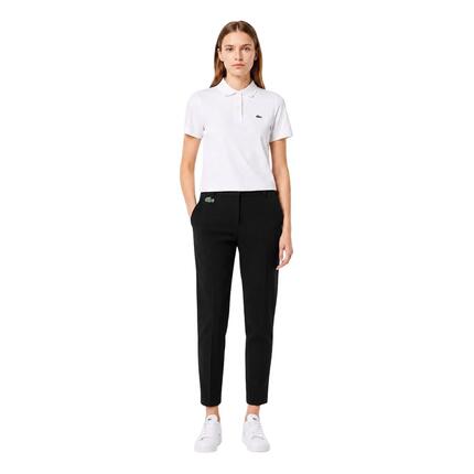 Pantalon Chino Femme Lacoste, Jambes Droites, Noir