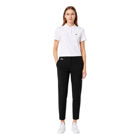 Pantalon Chino Femme Lacoste, Jambes Droites, Noir