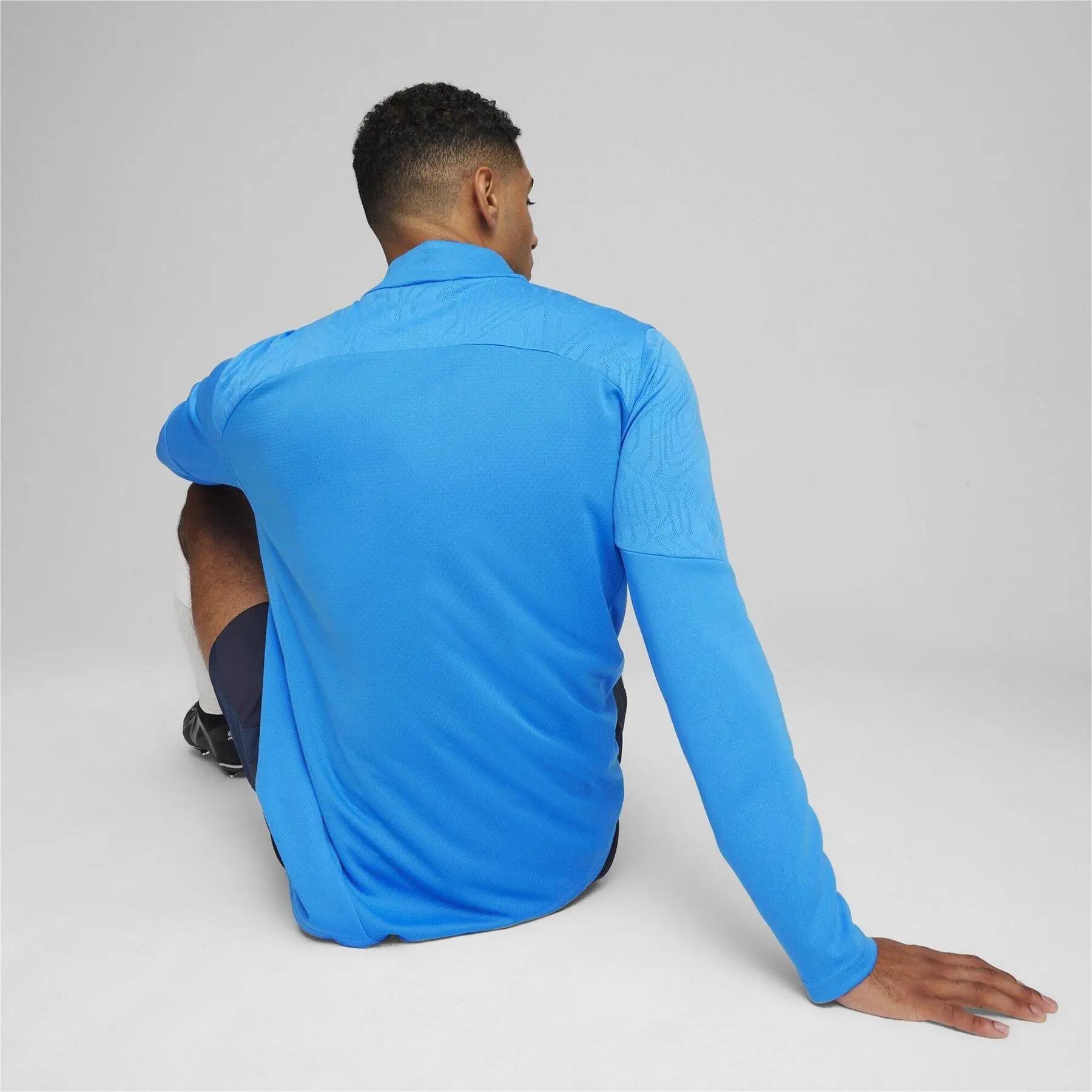 Mens TeamFinal Quarter Zip Training Fleece Top (Blue) 4/6
