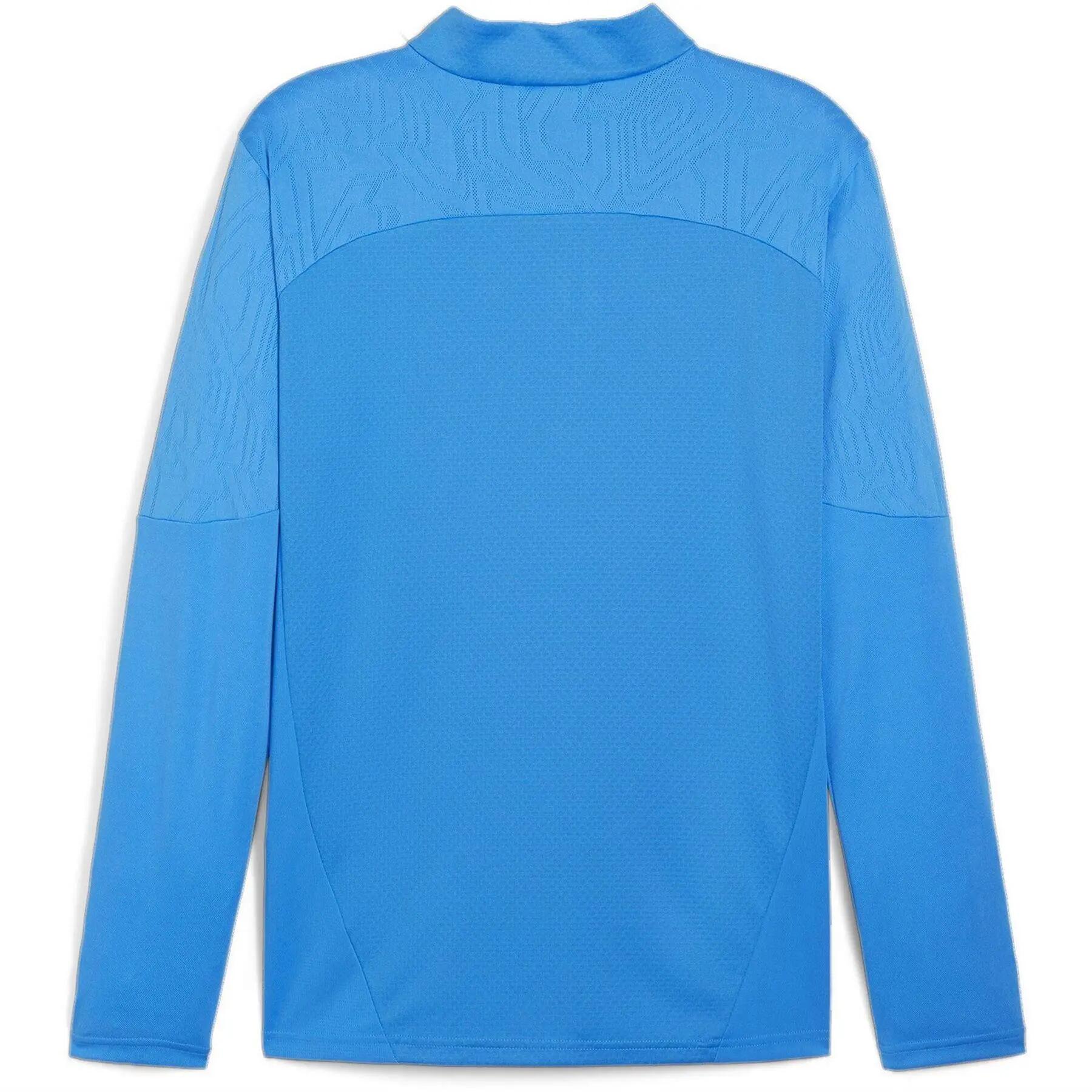 Mens TeamFinal Quarter Zip Training Fleece Top (Blue) 2/6