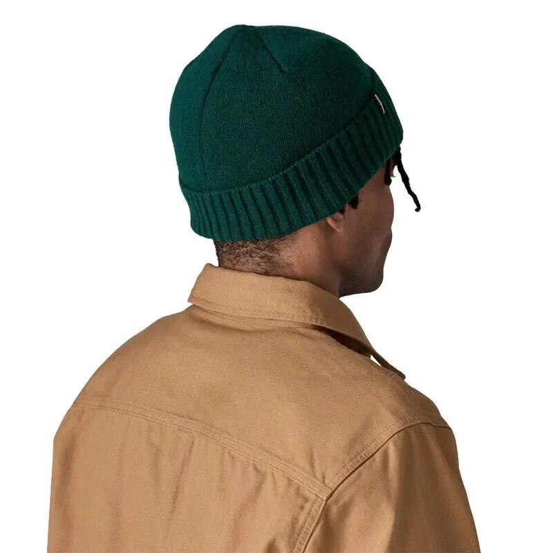 Gorro Verde Patagonia Brodeo Beanie Cascade Green Suave y Cálido 3/4