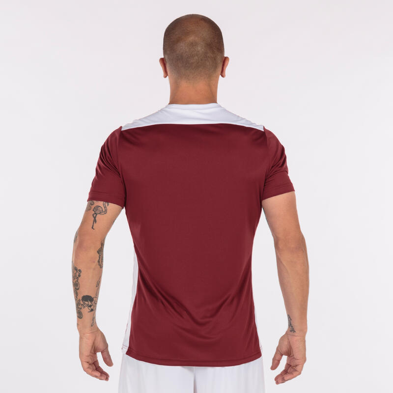 Maillot manches courtes Homme Joma Championship vi bordeaux blanc