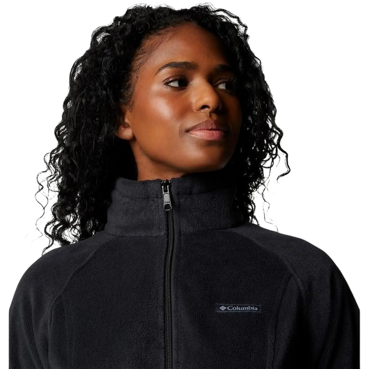 Giacca In Pile Cerniera Su Intera Lunghezza Donna Columbia Benton Nero 4/5