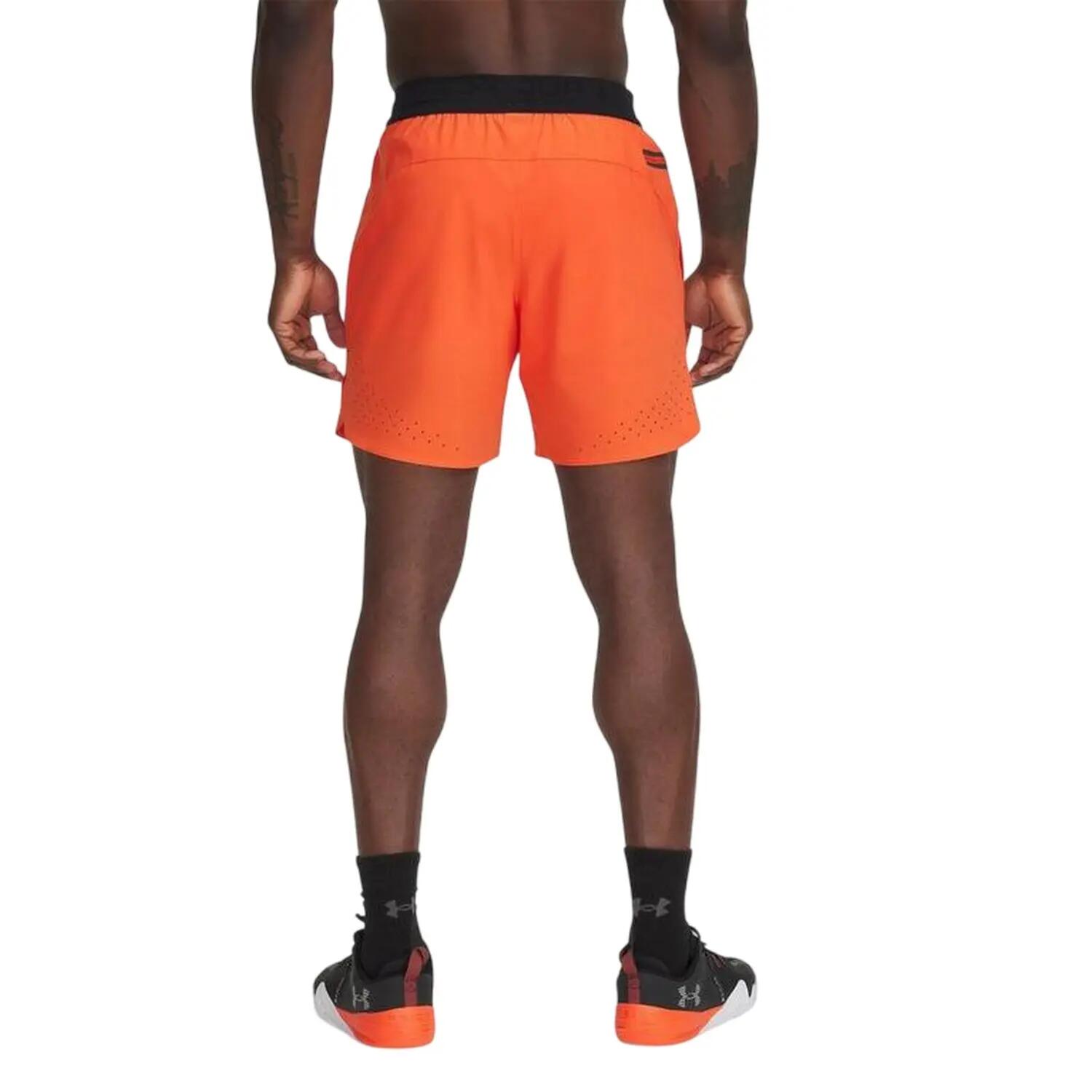 Pantaloncini Da Corsa Uomo Under Armour 6 Vanish Elite Arancio 2/3