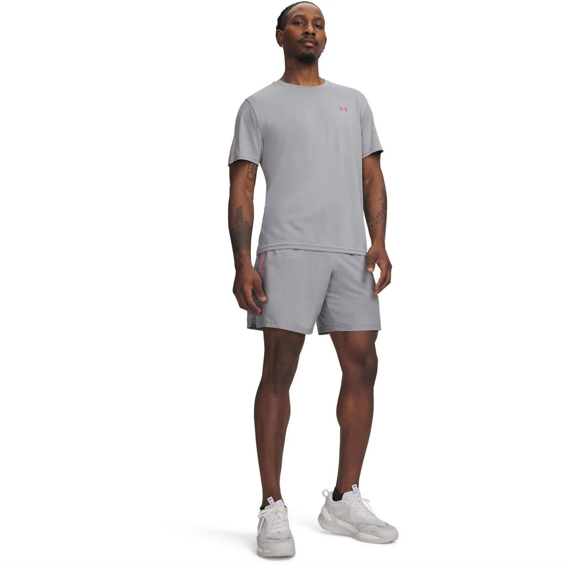 Pantaloncini Tecnologia Tessuto Uomo Under Armour Wordmarks Acciaio Rosa 3/3