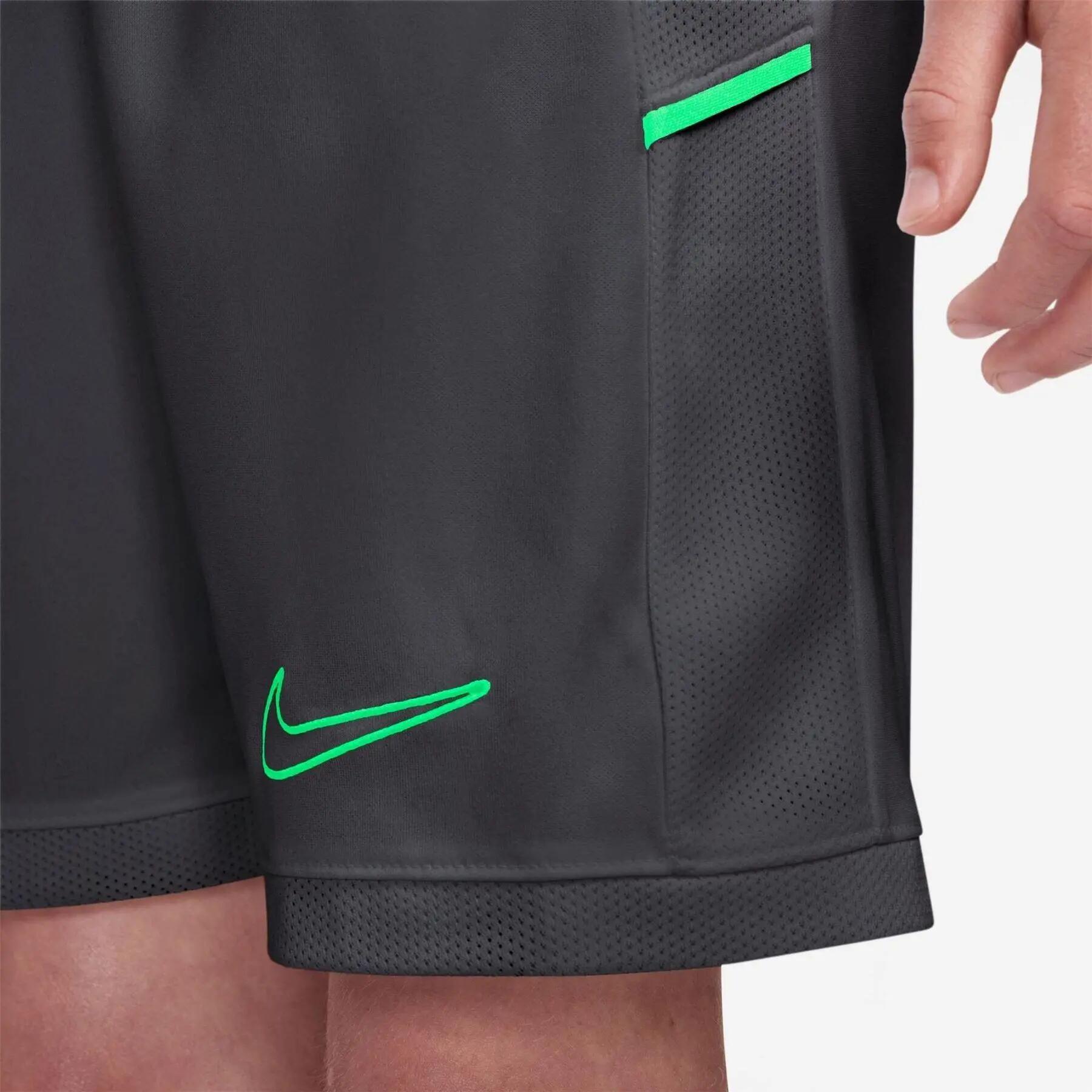 Shorts für Kinder Grau/Schwarz/Grün 4/5