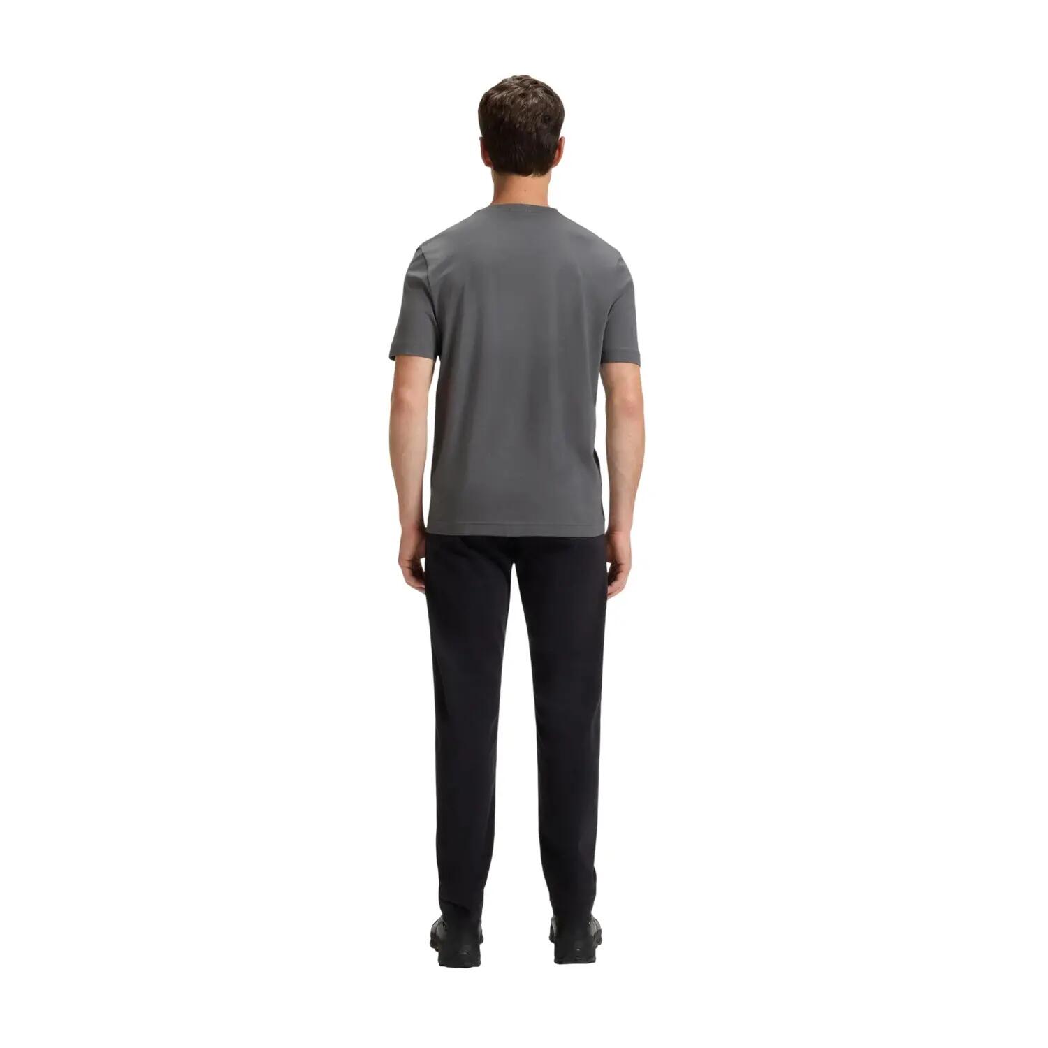 Maglietta Oversize Logo Uomo Boss Tchup Grigio 3/4