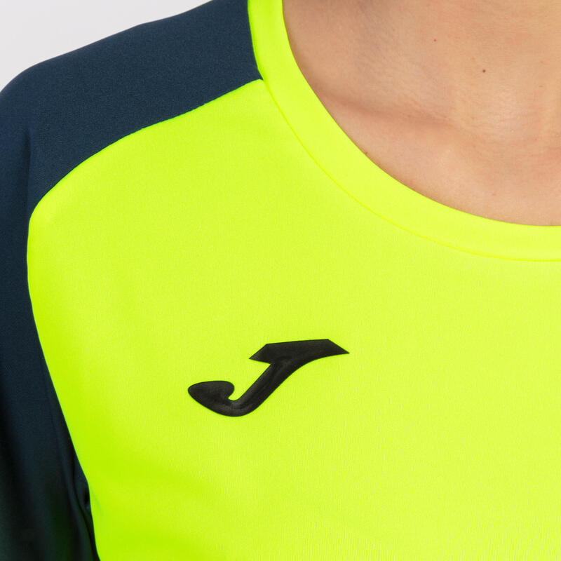 Maillot manches courtes Femme Joma Academy iv jaune fluo bleu marine