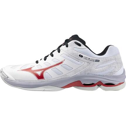 Zapatillas de voleibol Mizuno Wave Voltage 2 Blancas/Rojas/negras