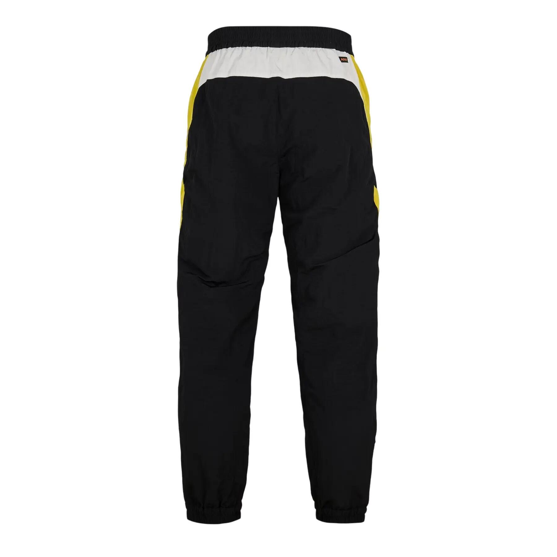 Pantalone Dritto Uomo Boss Srack Nero Giallo 3/3