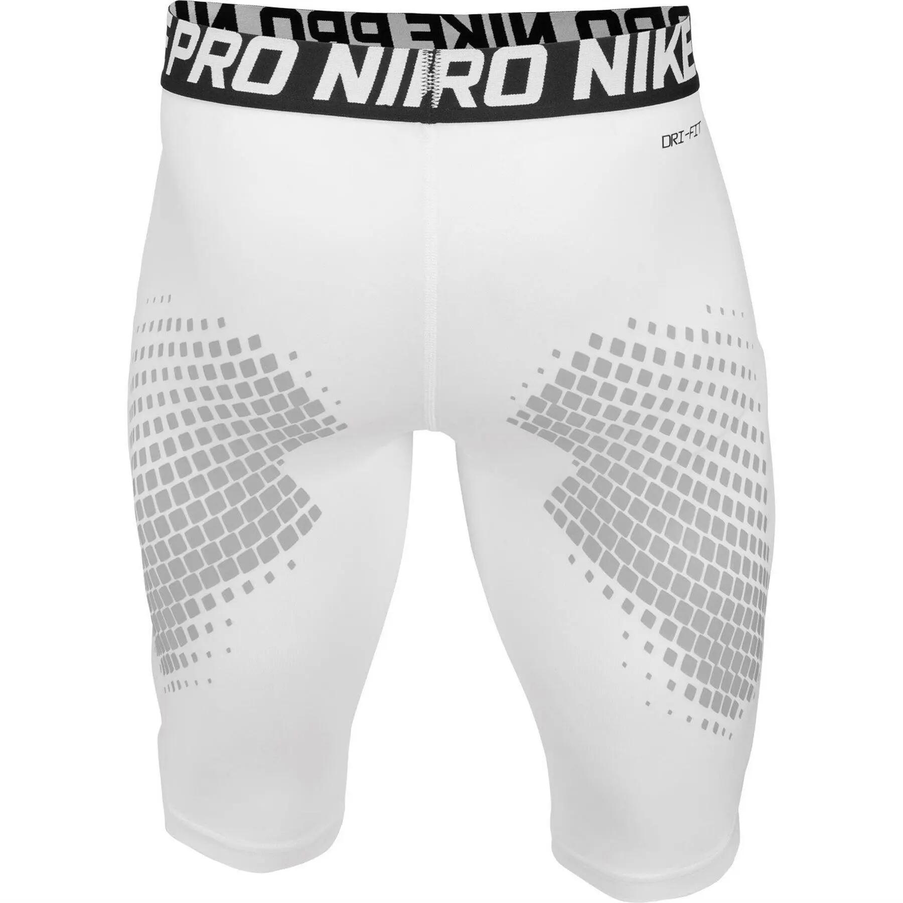 Short De Compression Entraînement PRO Homme (Blanc) 2/2