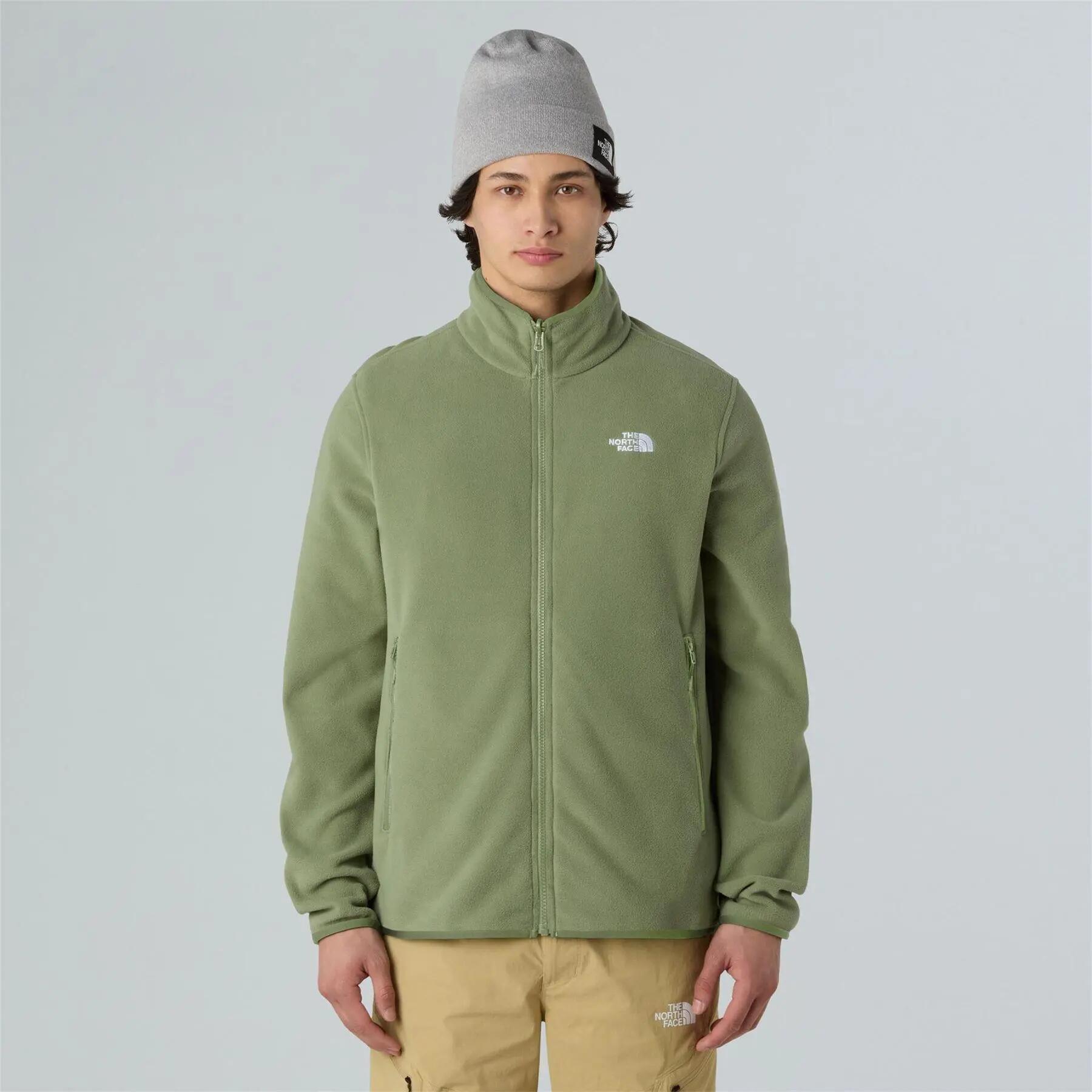Mens Glacier Fleece Jacket (Green) 3/4