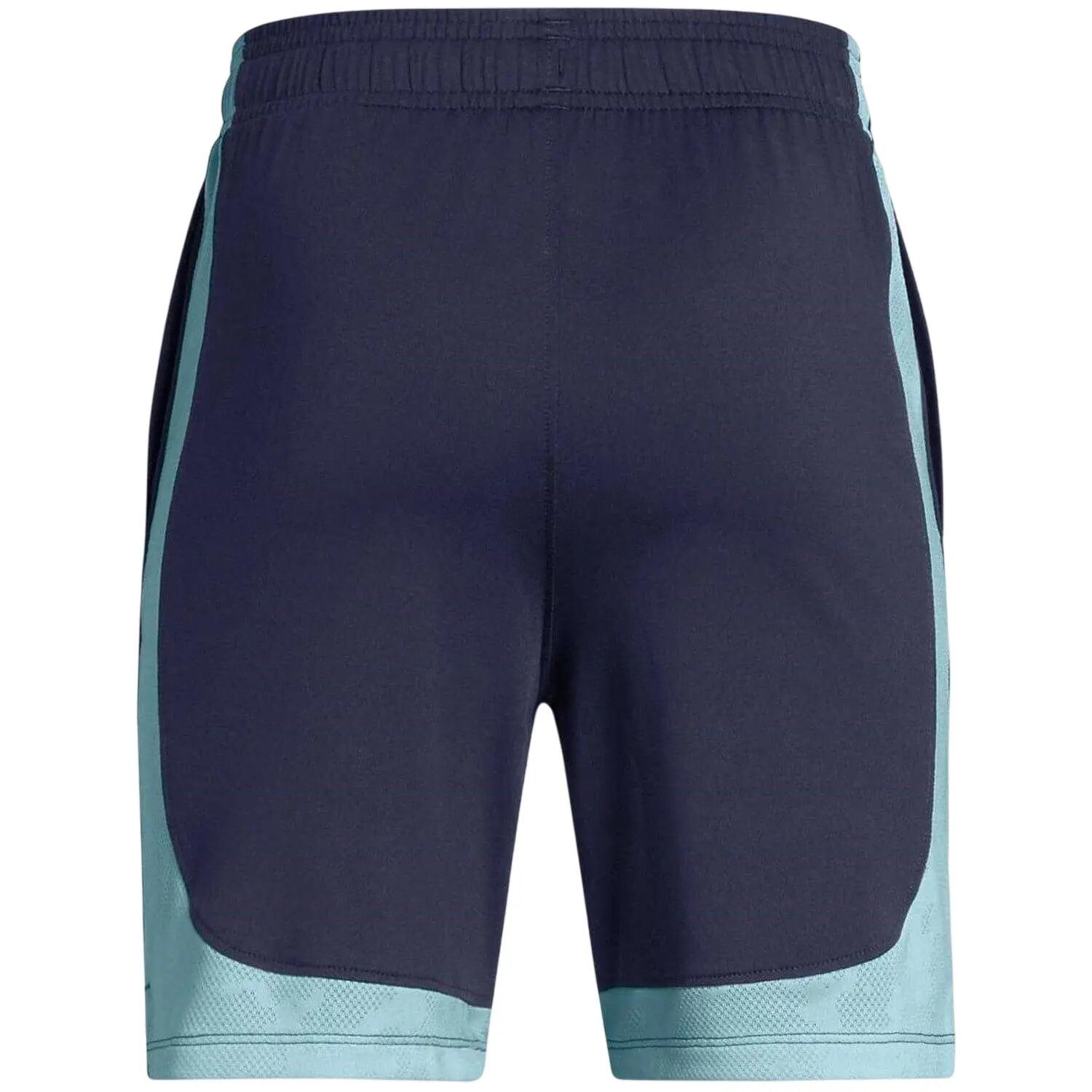 Childrens/Kids Performance Jacquard Vent Shorts (Blue) 2/2