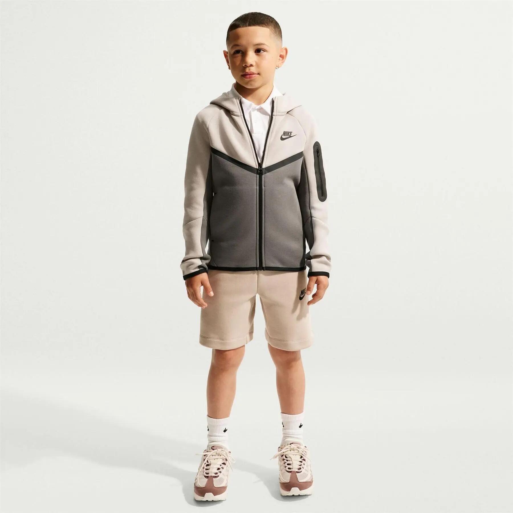 Felpa Con Cappuccio E Zip Intera Tecnologia Pile Bambini Nike Grotta Viola 4/5