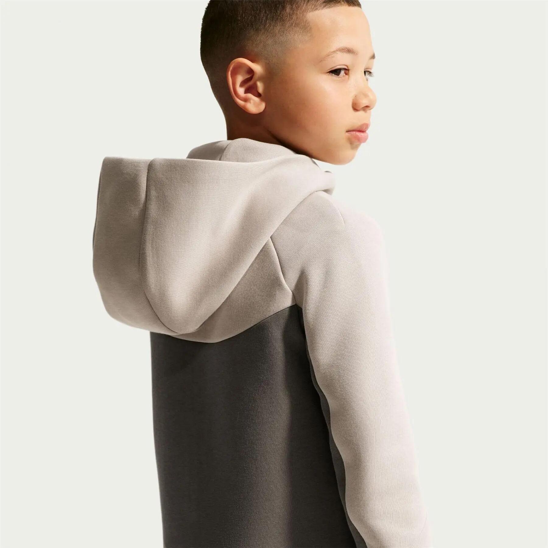 Felpa Con Cappuccio E Zip Intera Tecnologia Pile Bambini Nike Grotta Viola 2/5