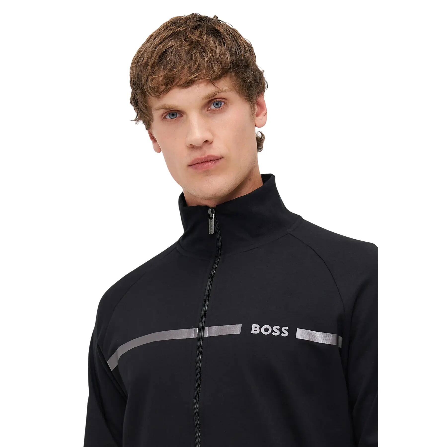 Mens Authentic Track Jacket (Black) 4/4