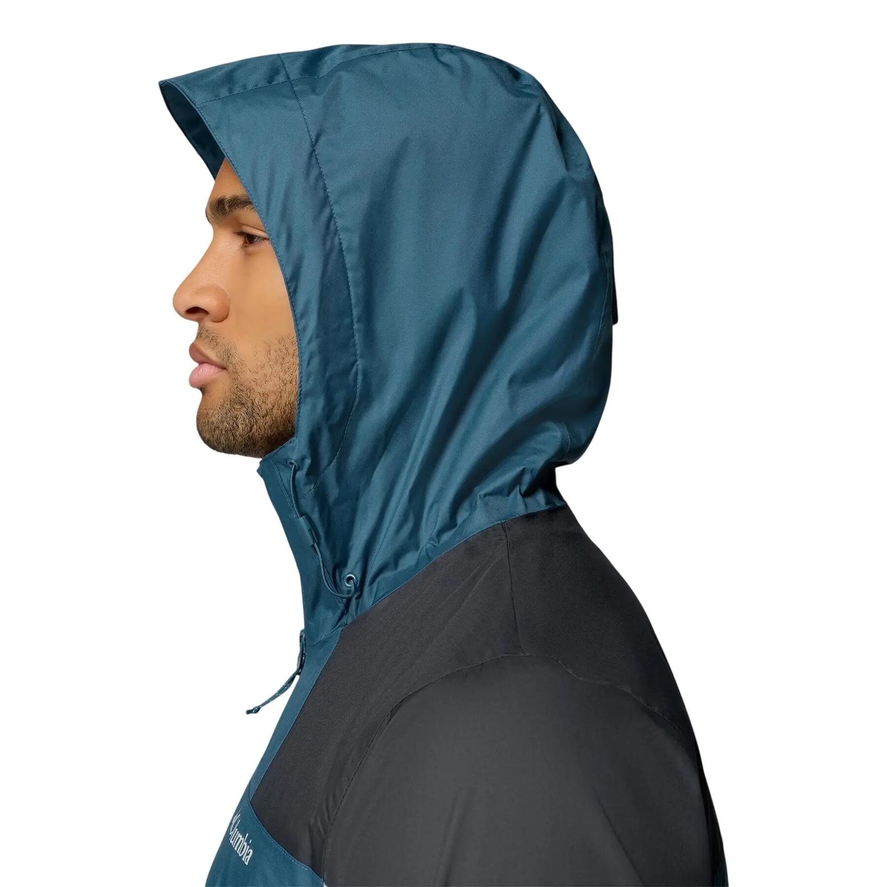 Mens Inner Limits III Hooded Waterproof Jacket (Blue) 4/4