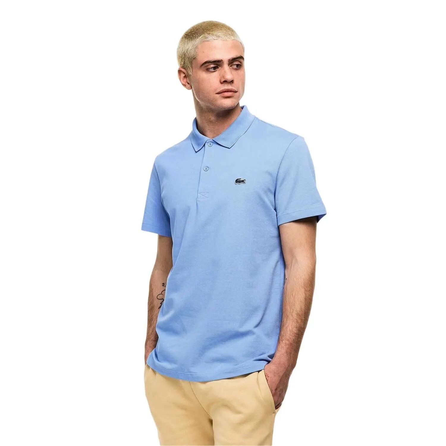 Mens Chest Logo Regular Polo Shirt (Blue) 4/4
