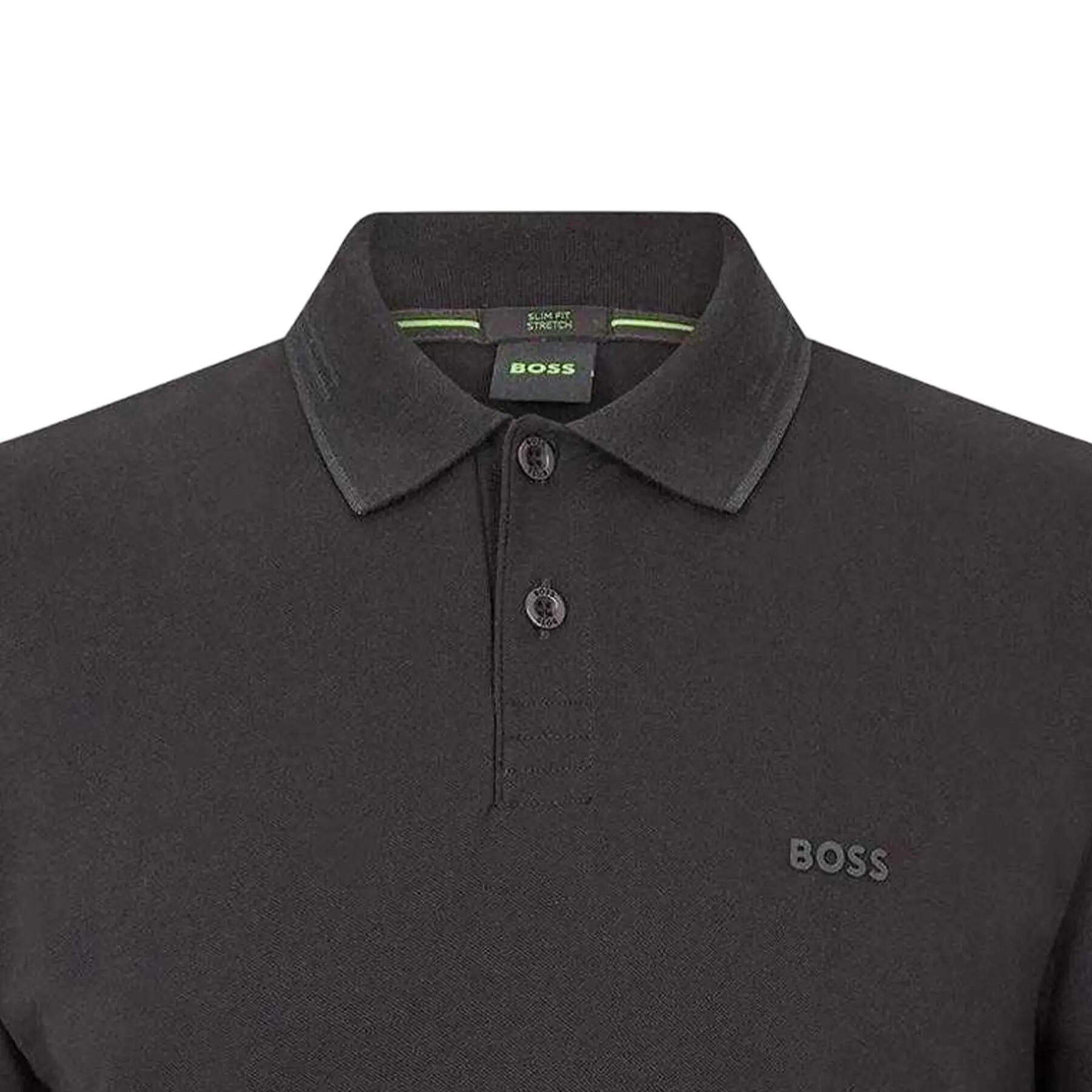 Polo Motif/style Rayures Contrastées PAUL Homme (Noir / Gris) 3/3
