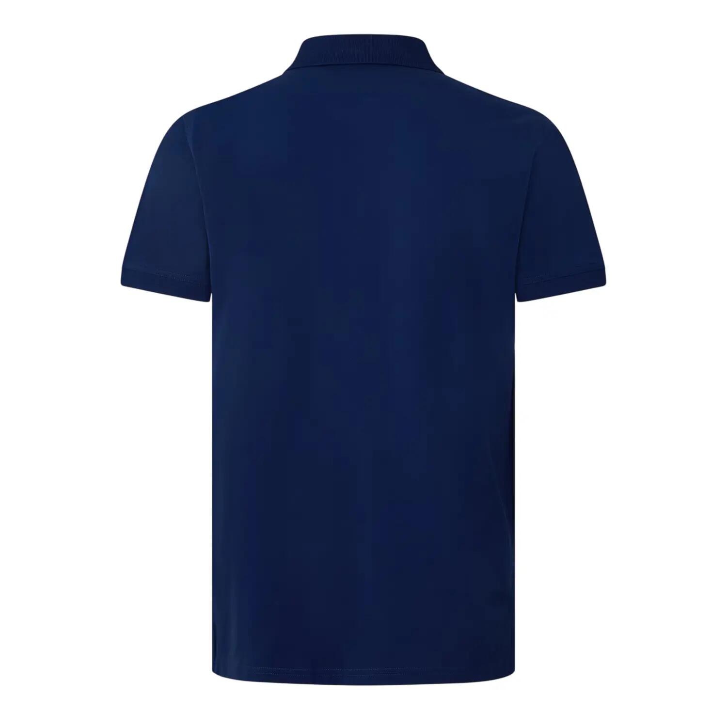 Mens Rugger Polo Shirt (Navy/Pink) 3/3