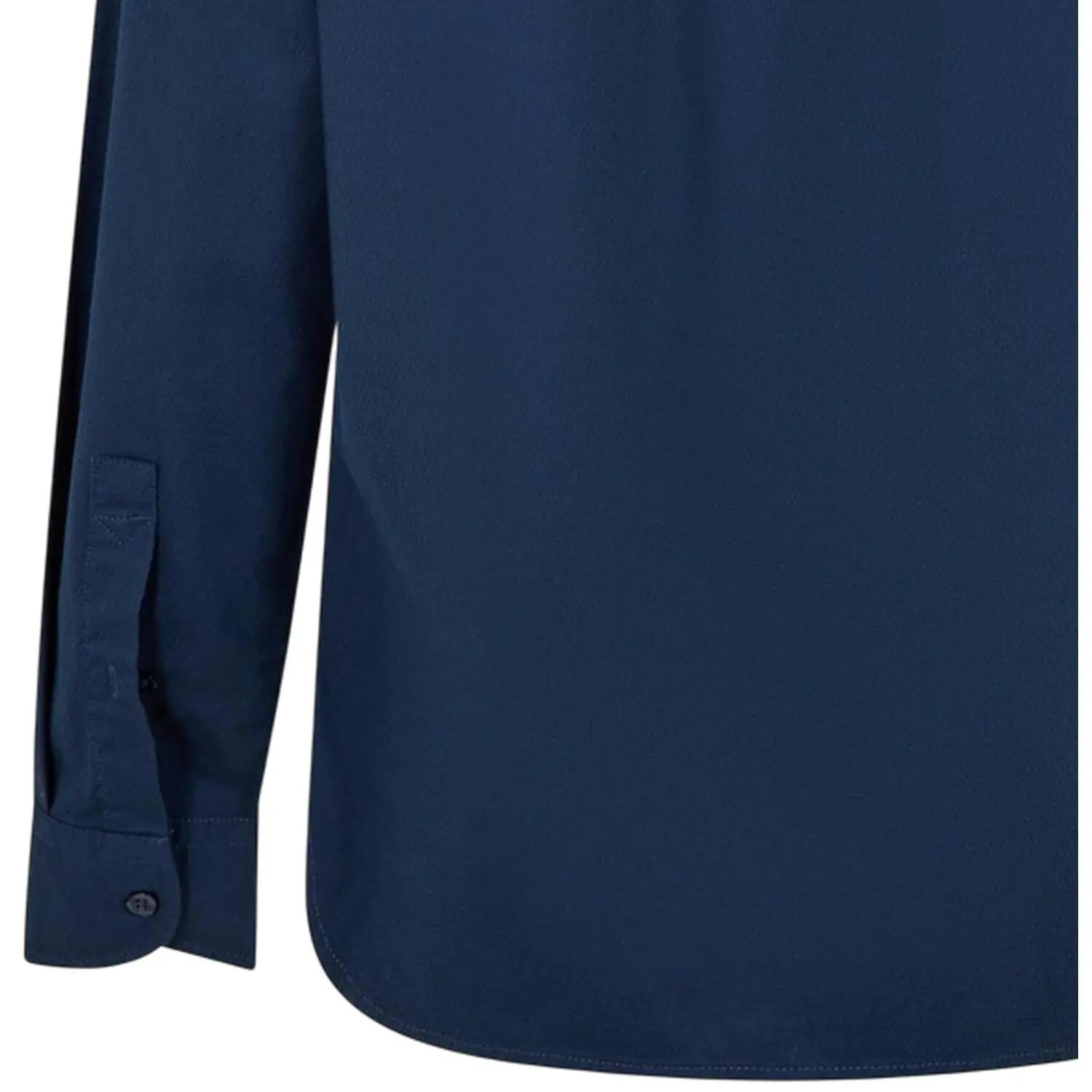 Camicia Oxford Manica Lunga Uomo Boss Rickert Blu 3/4