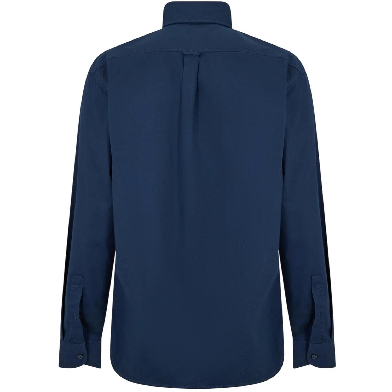 Camicia Oxford Manica Lunga Uomo Boss Rickert Blu 2/4
