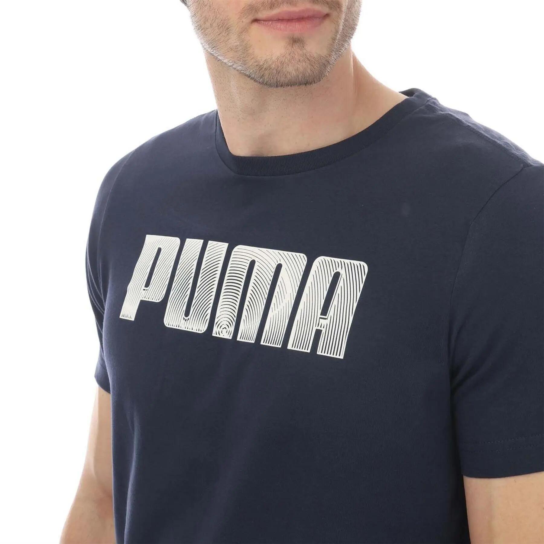 "Sportstyle" TShirt für , Baumwollmischung Herren Marine 3/3
