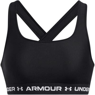 Dames medium impact sportbeha (zwart, wit)