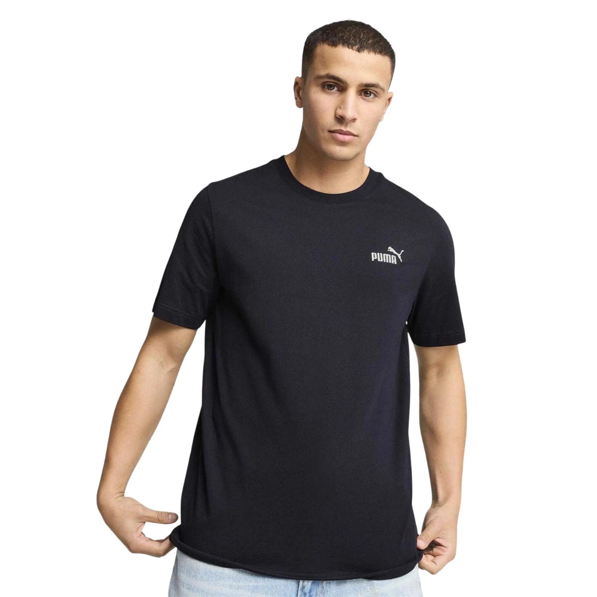 Mens Essentials Small Logo TShirt (Navy) 1/3