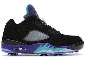 Chaussures - golf - homme - basses - jordan 5 low - black grape 3/3