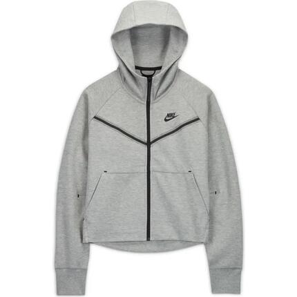 Damen - Walking - Hoodie - Tech Fleece, Reissverschluss - Dunkelgrau/Schwarz