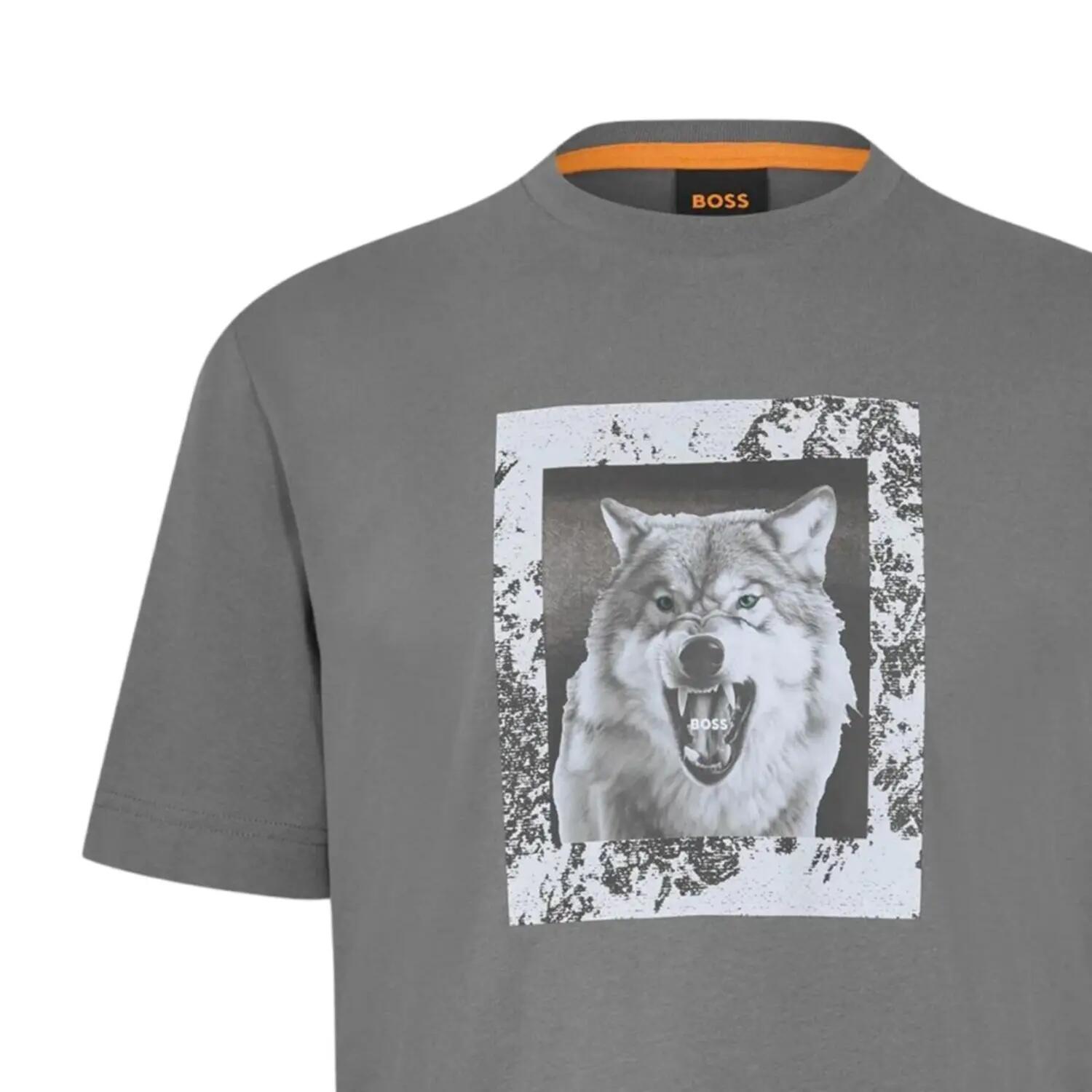 Maglietta Uomo Boss Lupo Grigio 3/3