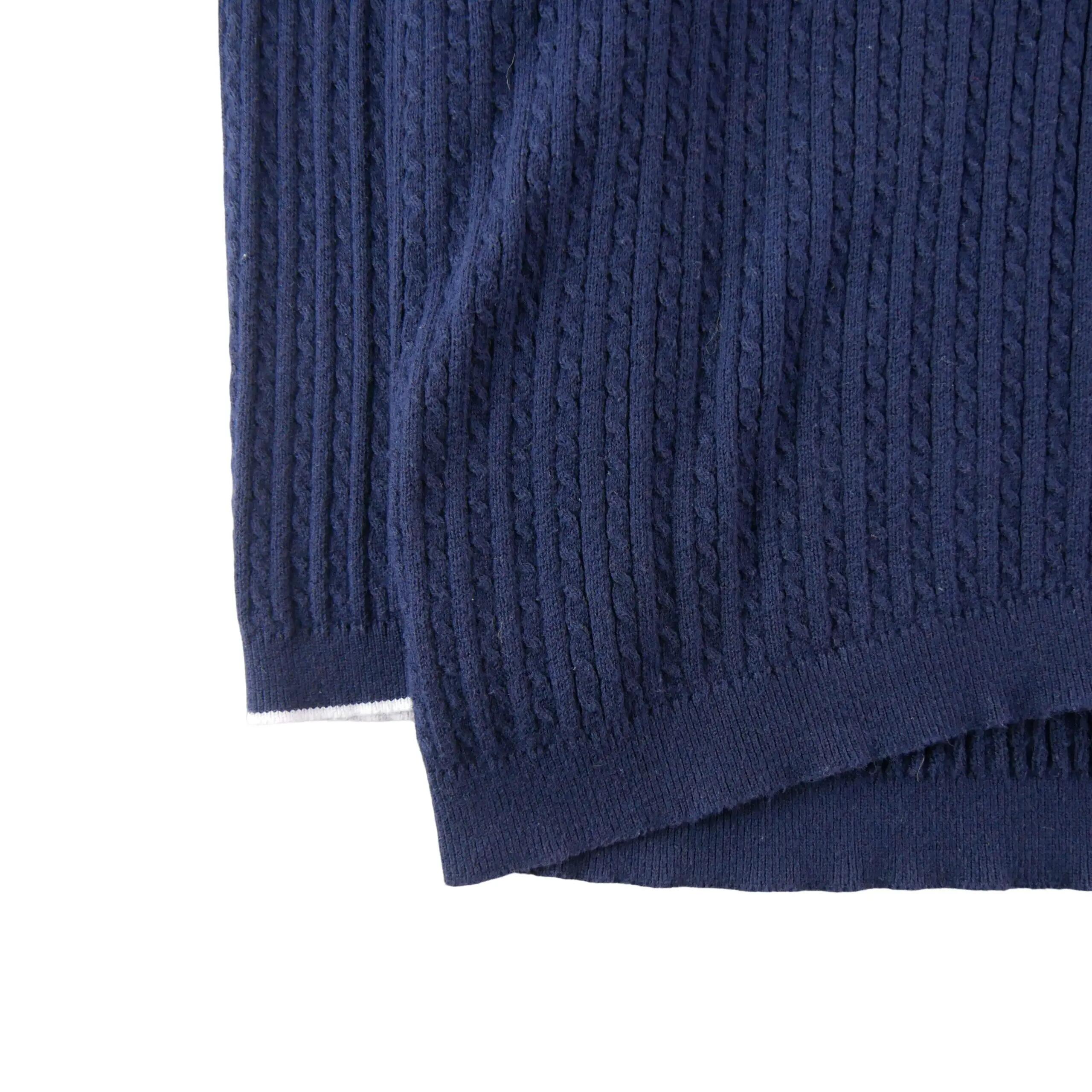 Tweedehands - Lauren Ralph Lauren damestrui ribgebreid marine - Goede staat 4/7