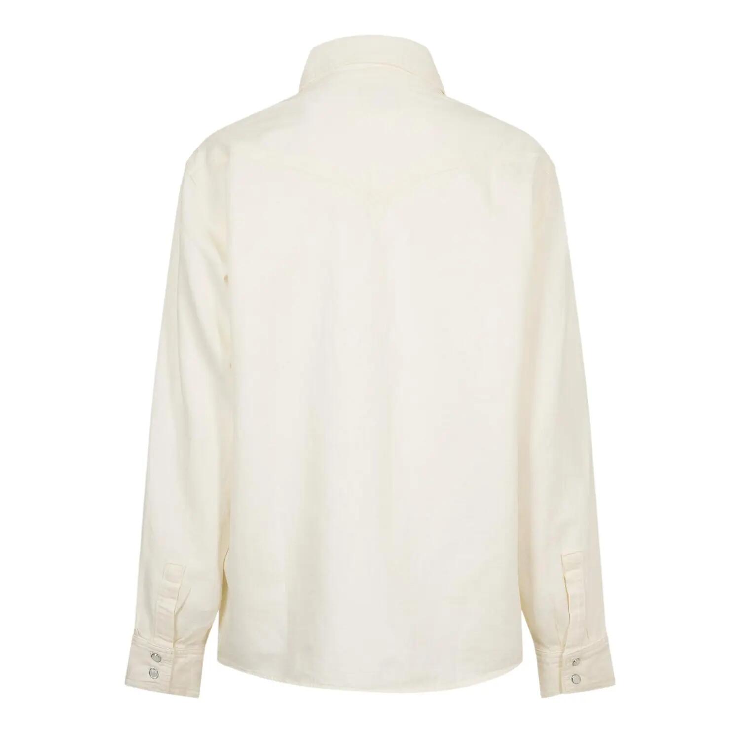 Womens/Ladies Overshirt (Ecru) 3/3
