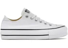 Chaussures - marche - femme - plateau - chuck lift - blanc/noir 3/3