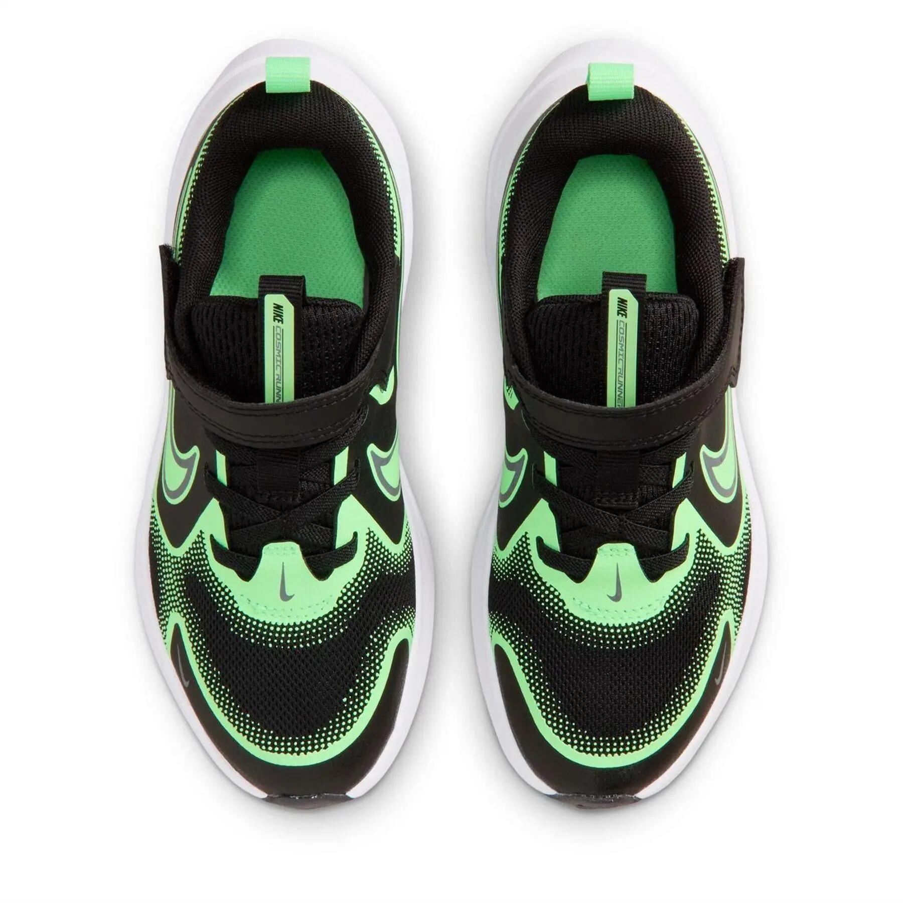 Childrens/Kids Cosmic Hook and Loop Trainers (Black/Green) 5/6