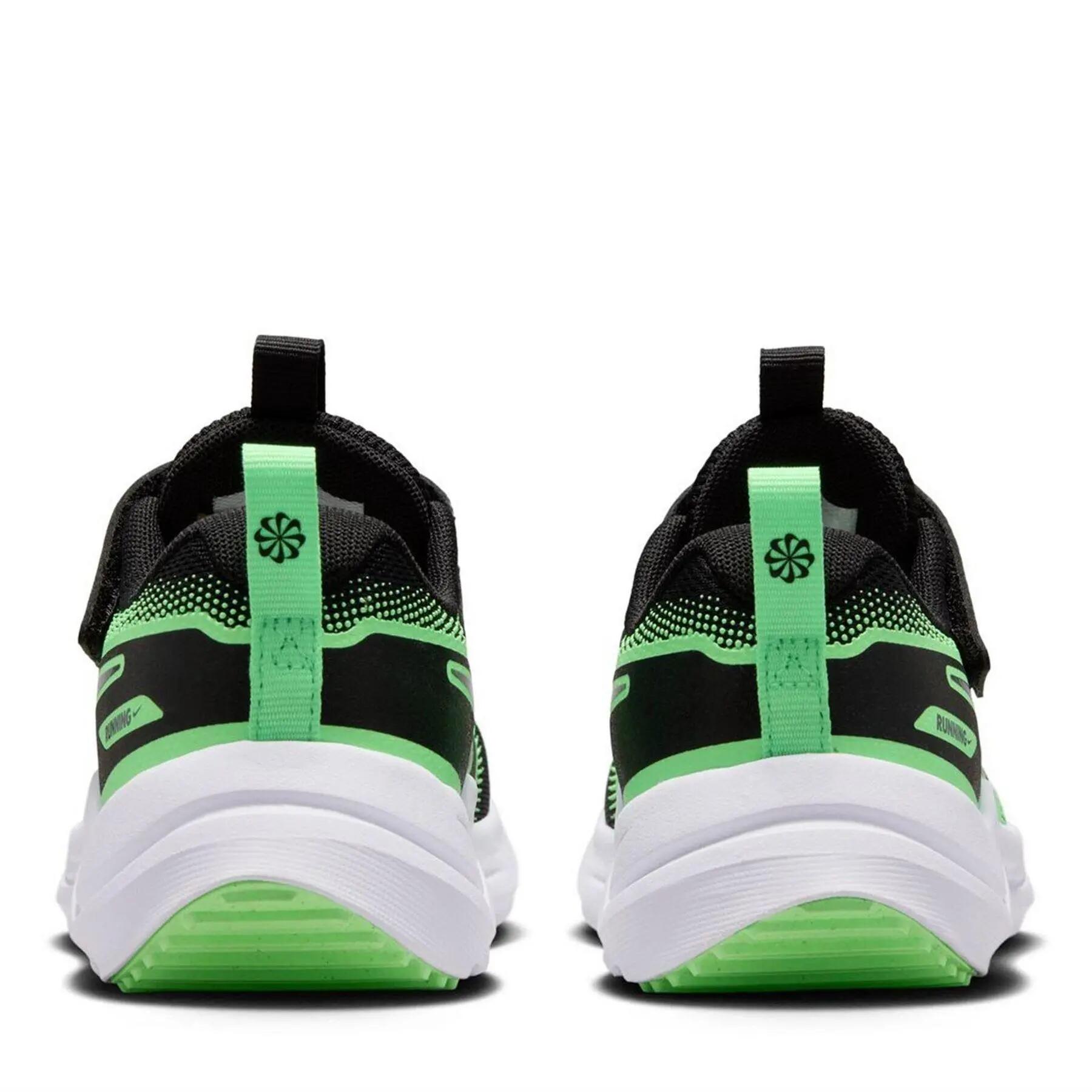 Childrens/Kids Cosmic Hook and Loop Trainers (Black/Green) 4/6