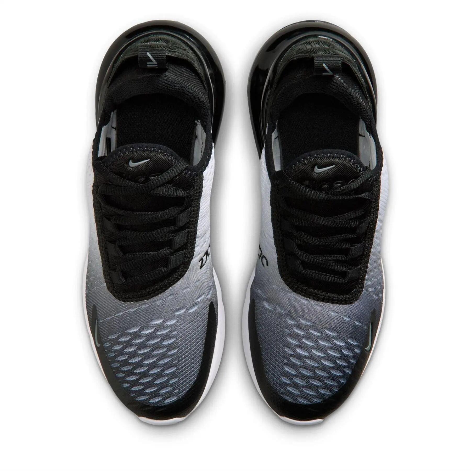 Scarpe Sportive SwooshBambini Nike Air Max 270 React Nero Bianco Grigio 5/5