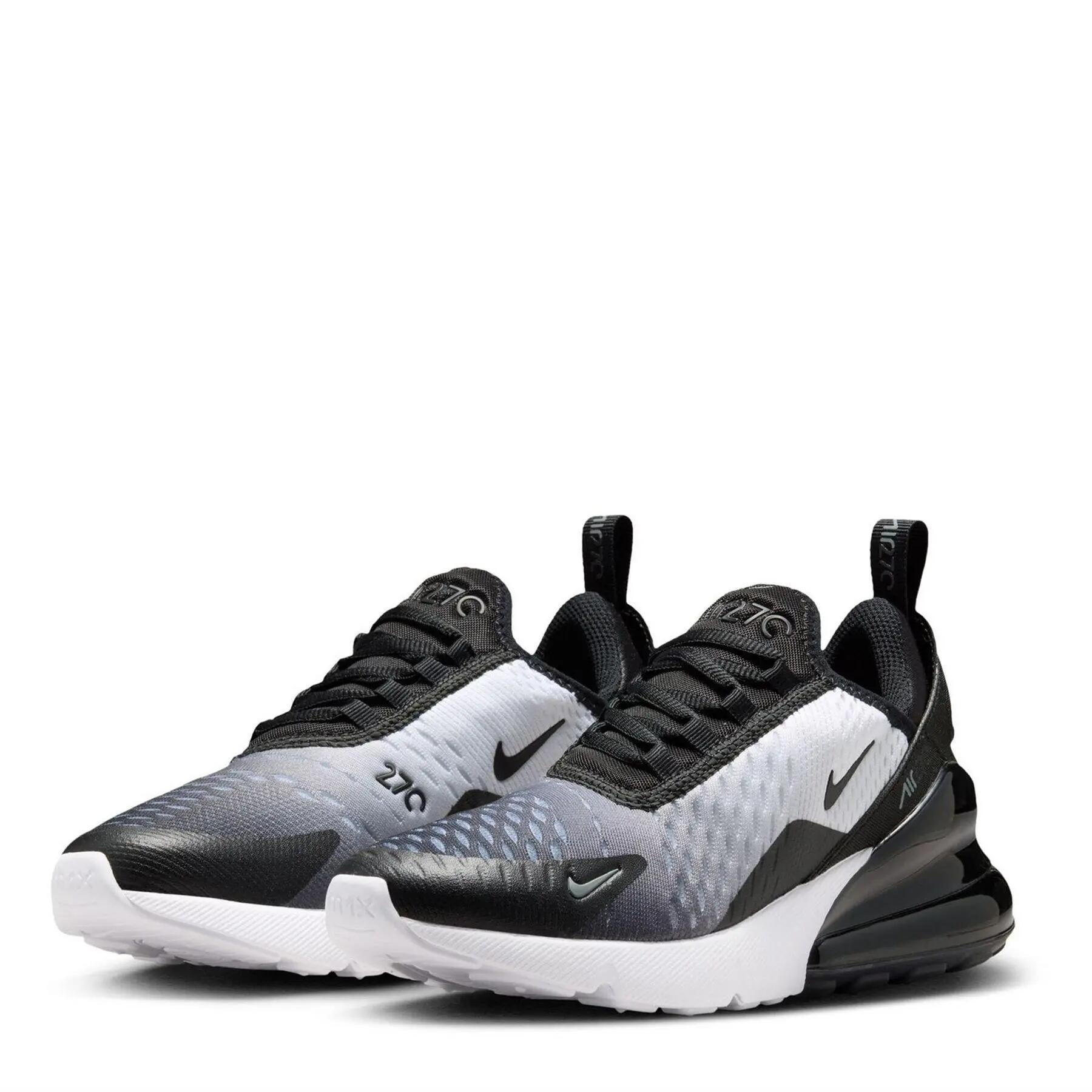 Scarpe Sportive SwooshBambini Nike Air Max 270 React Nero Bianco Grigio 3/5