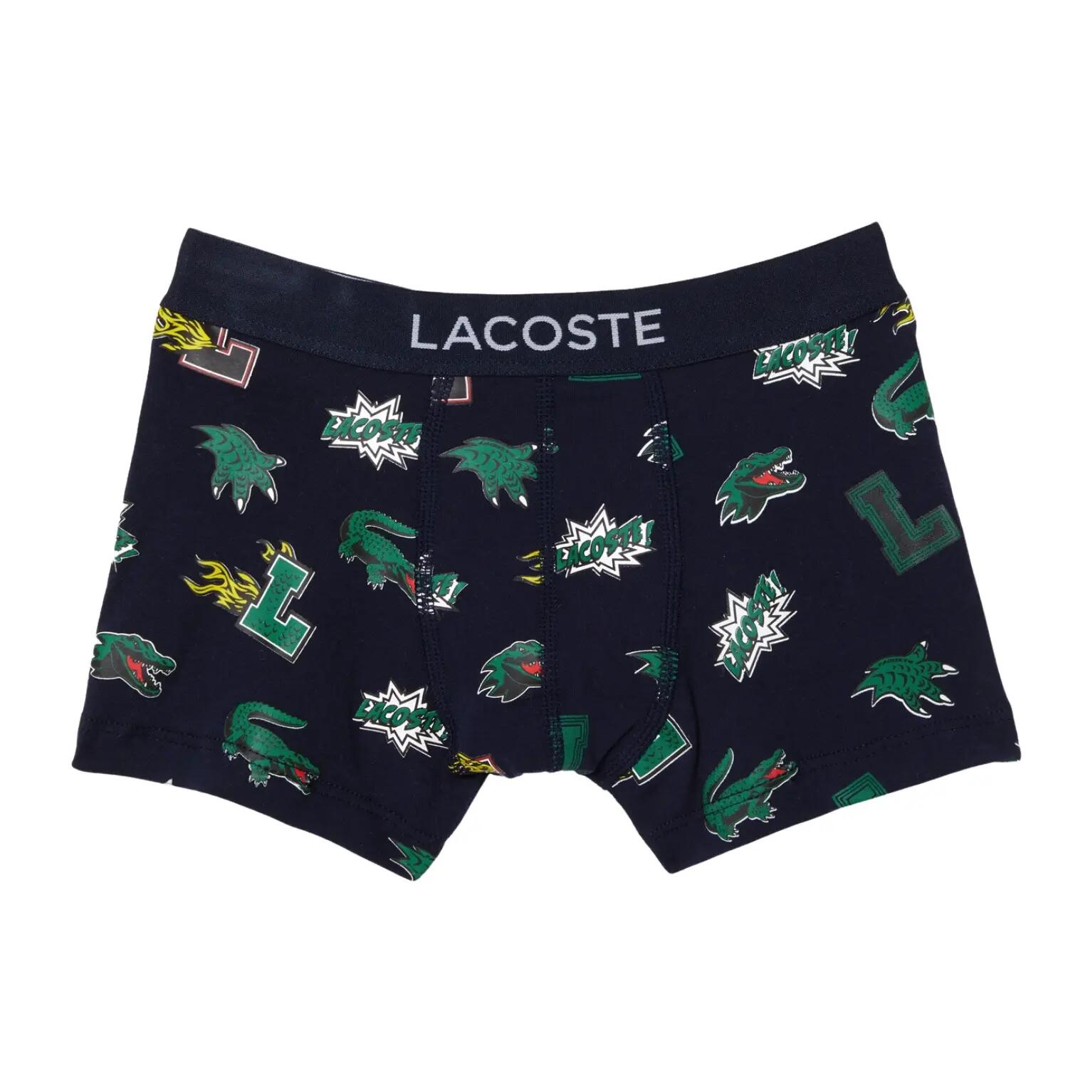 Boxeri băieți Lacoste din bumbac, bleumarin