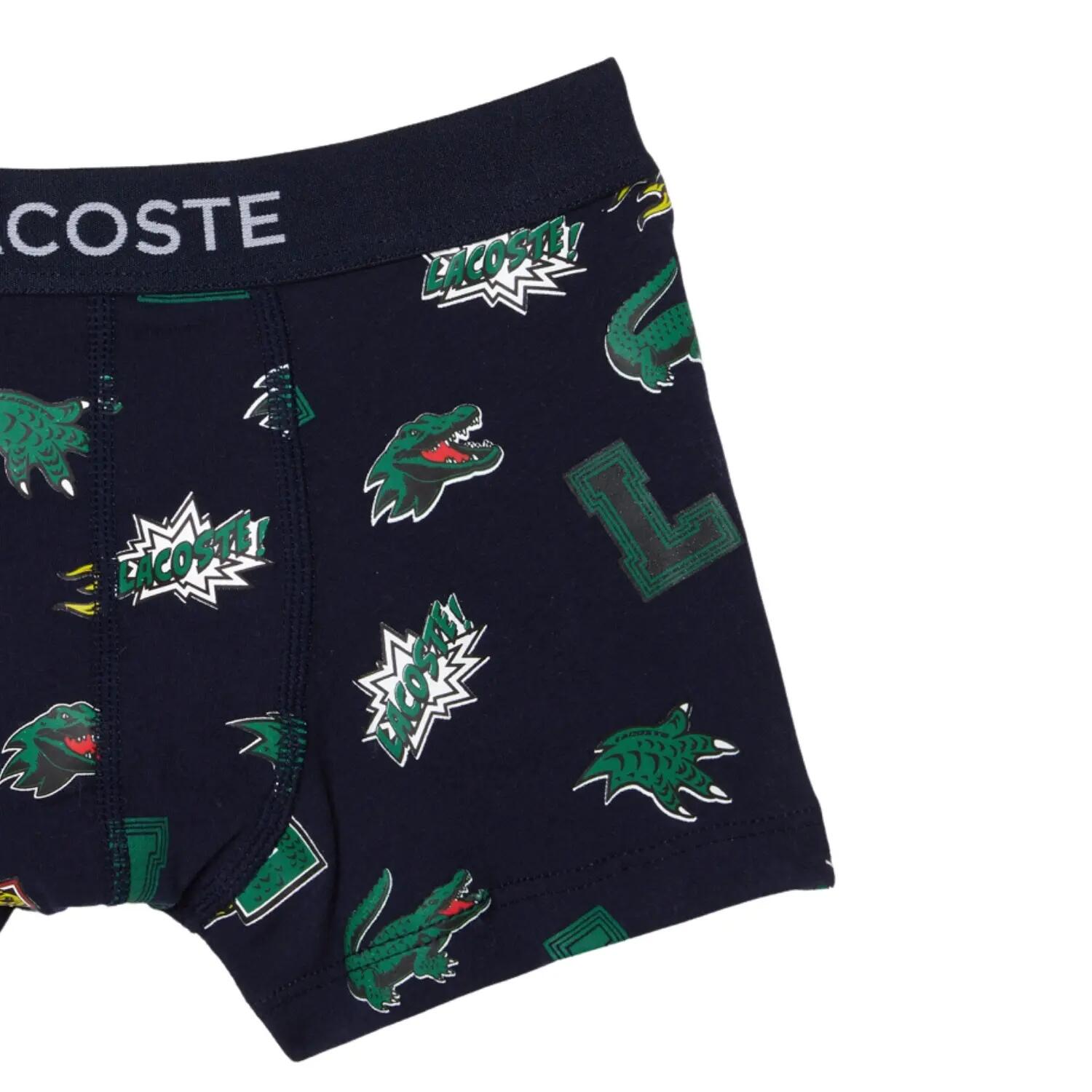 Jungen-Boxershorts Lacoste Baumwolle Marineblau 2/3