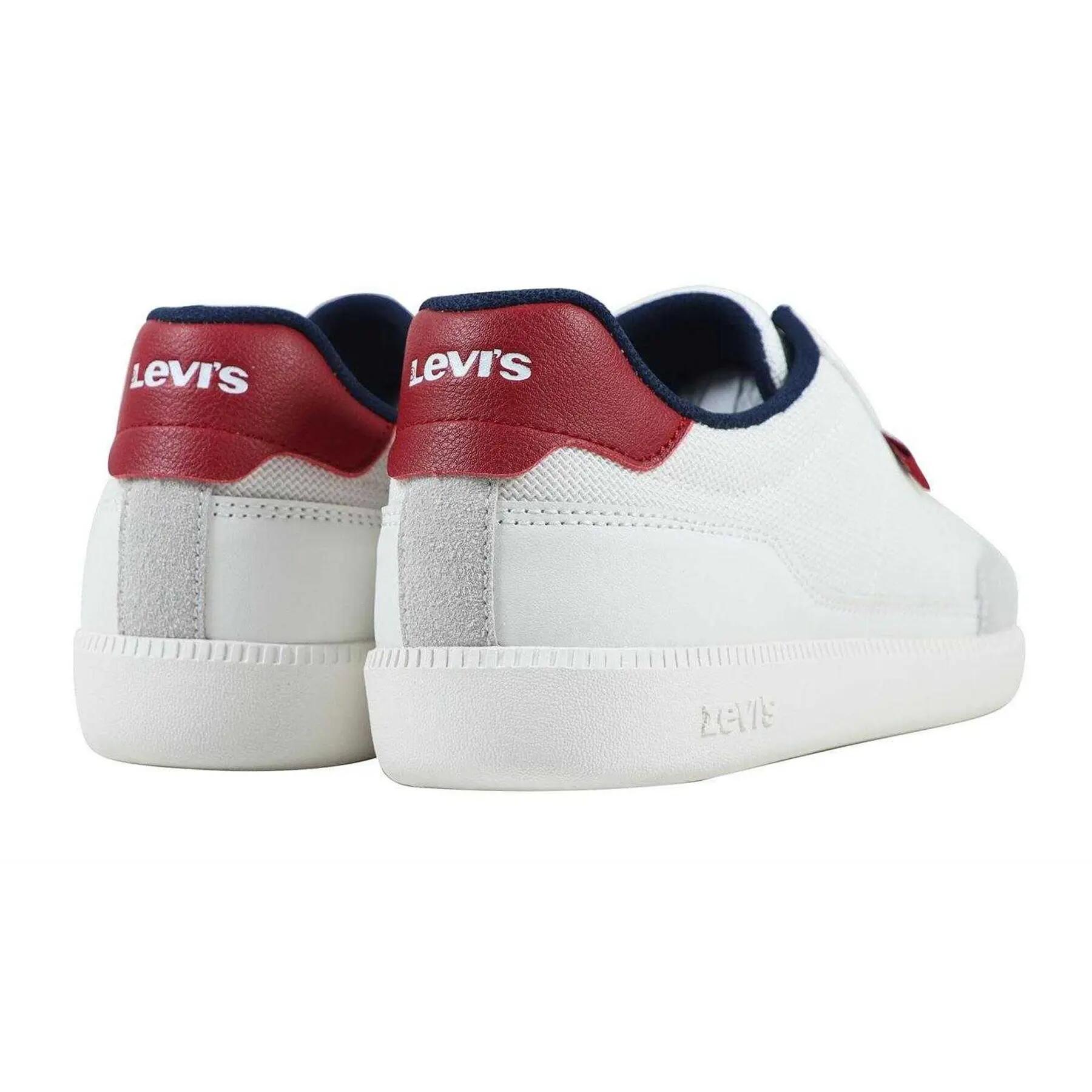 "Jackson" Sneaker für Kinder, Leder, Flach Damen Weiß/Rot 2/5