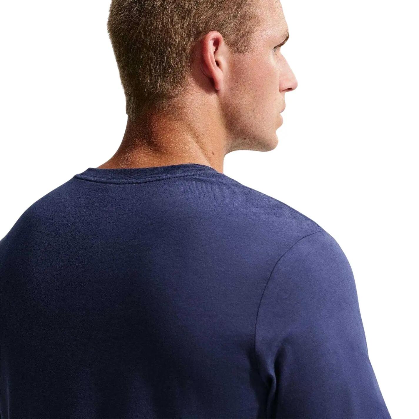 Maglietta Logo Ovale Uomo Nike Blu Navy 4/4