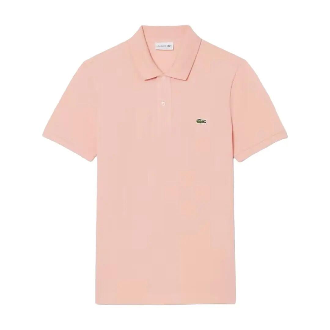 Polo Rosa Lacoste de Piqué de Corte Ajustado de Estilo Deportivo y Elegante 1/4