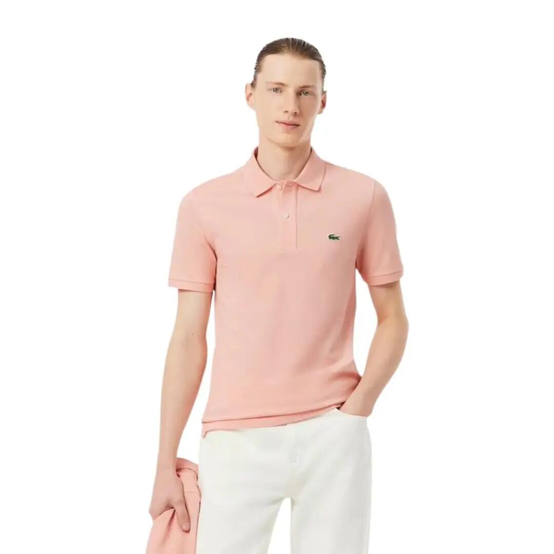 Polo Rosa Lacoste de Piqué de Corte Ajustado de Estilo Deportivo y Elegante 2/4
