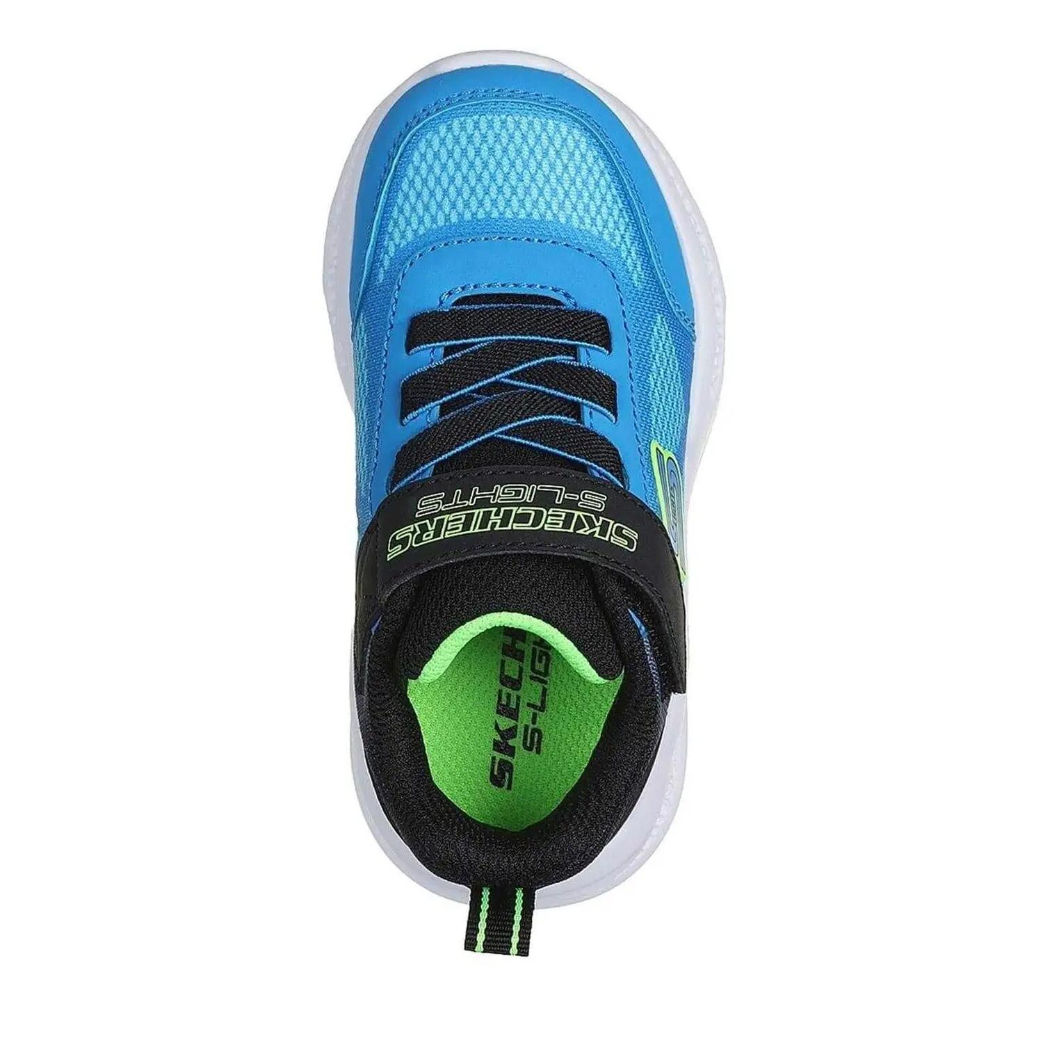 "S Lights FlexGlow Bolt" Sneaker für Jungen, Leder Kinder Blau/Schwarz 3/5